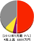 関西高圧 損益計算書 2012年5月期