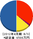 富田建設 貸借対照表 2012年4月期