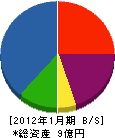 北海道古川電気工業 貸借対照表 2012年1月期