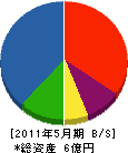 伸栄工事 貸借対照表 2011年5月期