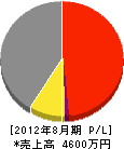 松井建設 損益計算書 2012年8月期