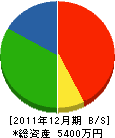 日本浄化槽 貸借対照表 2011年12月期