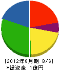 森田組 貸借対照表 2012年8月期