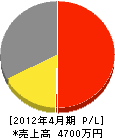 松本電建 損益計算書 2012年4月期