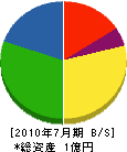 桐清電設 貸借対照表 2010年7月期