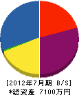 野村総建 貸借対照表 2012年7月期
