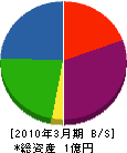 山田建設 貸借対照表 2010年3月期