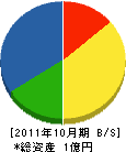 井阪工務店 貸借対照表 2011年10月期