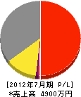 渋谷造園 損益計算書 2012年7月期