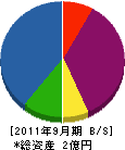 雄堀興発 貸借対照表 2011年9月期