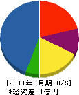 橋本設備工業 貸借対照表 2011年9月期