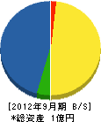田中電業 貸借対照表 2012年9月期