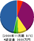 共伸電設 貸借対照表 2008年11月期