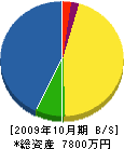 川島工業 貸借対照表 2009年10月期