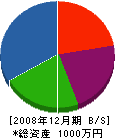 成沢板金工業 貸借対照表 2008年12月期