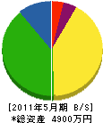 南長崎新電設 貸借対照表 2011年5月期