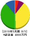 南長崎新電設 貸借対照表 2010年5月期