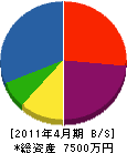 笠松商会 貸借対照表 2011年4月期