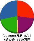 原山開発 貸借対照表 2009年9月期