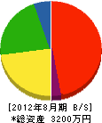 柴田設備 貸借対照表 2012年8月期