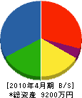 松永建設 貸借対照表 2010年4月期