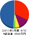 立田工務店 貸借対照表 2011年3月期
