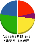 大仙 貸借対照表 2012年5月期