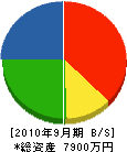 日本電話設備 貸借対照表 2010年9月期