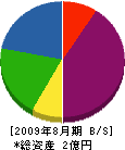 古川 貸借対照表 2009年8月期