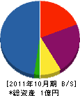 志村管工業所 貸借対照表 2011年10月期