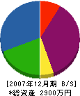 松本建設 貸借対照表 2007年12月期