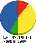 佐賀舗道 貸借対照表 2011年6月期