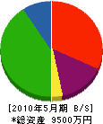 尾崎土木 貸借対照表 2010年5月期