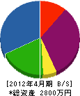 小枝電工 貸借対照表 2012年4月期