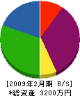 タカノ塗装 貸借対照表 2009年2月期