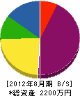 山善商会 貸借対照表 2012年8月期
