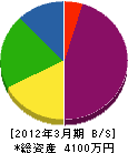 福岡環境保全 貸借対照表 2012年3月期
