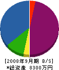 横浜電業社 貸借対照表 2008年9月期