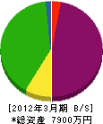 今井工務店 貸借対照表 2012年3月期
