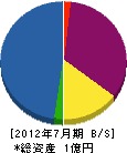 鈴木工務店 貸借対照表 2012年7月期