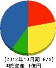 佐田組 貸借対照表 2012年10月期