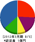 西日本工材 貸借対照表 2012年3月期