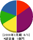 川瀬組 貸借対照表 2008年3月期