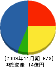 佐々木建設 貸借対照表 2009年11月期
