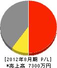 大和田土木 損益計算書 2012年8月期