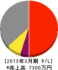 藤田電気工事 損益計算書 2013年3月期