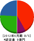 日本ハイコン 貸借対照表 2012年6月期