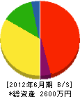 篠原電設社 貸借対照表 2012年6月期