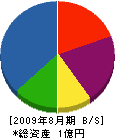 ワタベ塗工 貸借対照表 2009年8月期