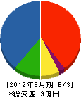 高橋住研 貸借対照表 2012年3月期